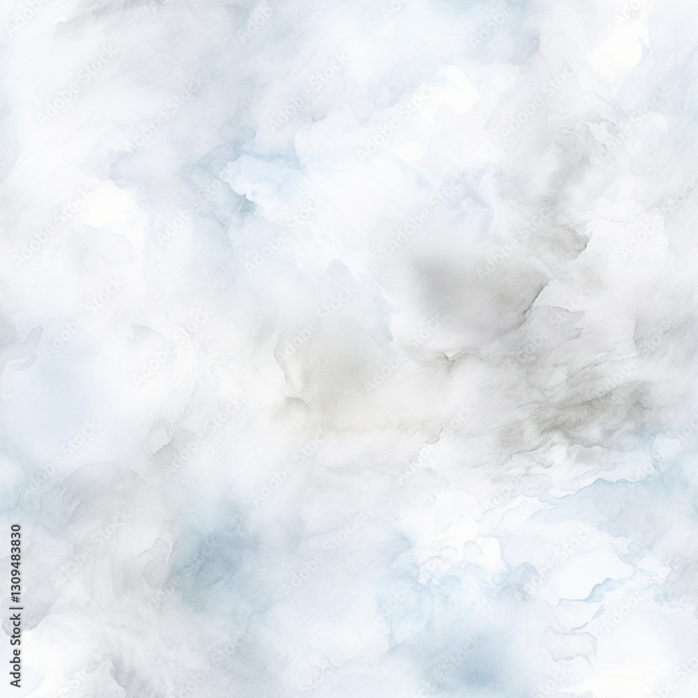 Fototapeta premium White Cloud Watercolor Texture, Seamless Watercolor Pattern, Seamless Pattern, Seamless Texture