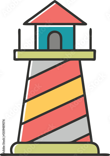 light house illustration concept on a white background