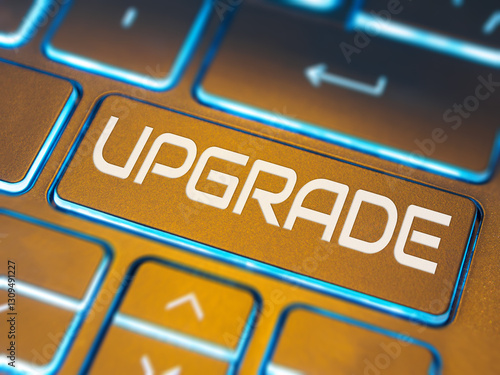 Wallpaper Mural upgrade text on keyboard key inscription Torontodigital.ca