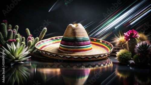 Mexican Cinco de Mayo holiday background generative ai