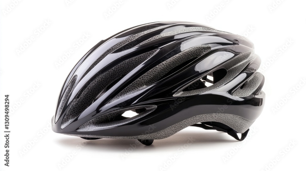 Sleek bike helmet, ideal for city commuting or professional cycling, with enhanced ventilation, isolated on white. Sleek bike helmet, ideal for city commuting or professional cycling, with enhanced ventilation, isolated on white.