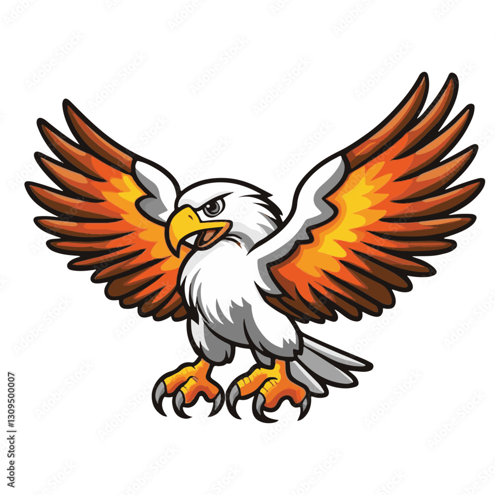 Fototapeta premium Majestic Cartoon Eagle