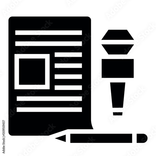 written news vector icon