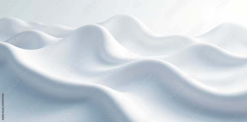 Obraz premium Flowing white fabric, dramatic shadows, abstract waves , curve, backdrop