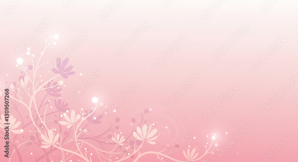Soft Pink Floral Background Subtle Delicate Design. AI Generated Soft Pink Floral Background Subtle Delicate Design. AI Generated