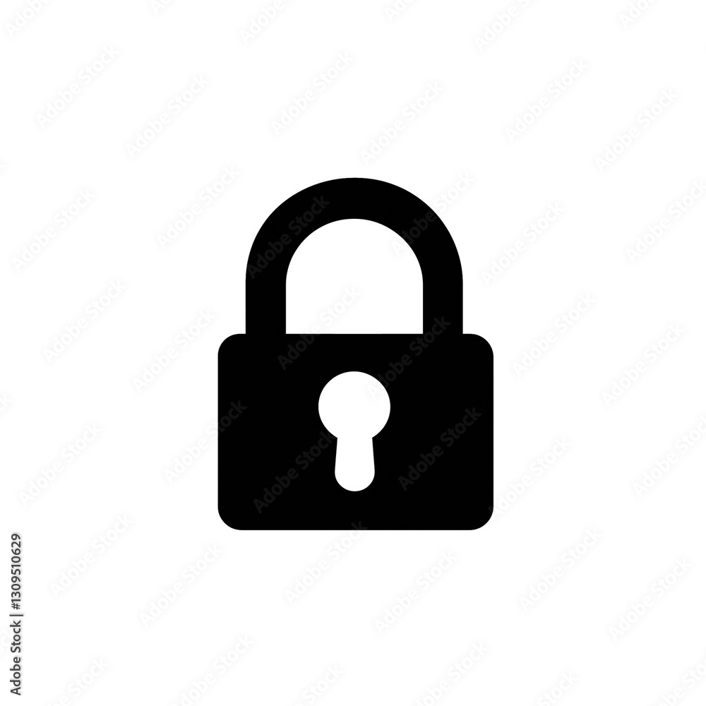 PNG cut out isolated background. A bold and minimalist padlock icon representing security, privacy, and protection. PNG cut out isolated background. A bold and minimalist padlock icon representing security, privacy, and protection.