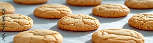 Indulge in these irresistible golden almond cookies with a delicate, buttery texture, presented in soft natural light Perfect for holiday baking or a simple treat, our almond cookies are the ultimate