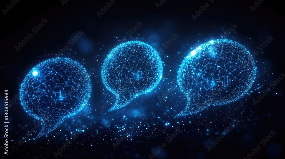 Abstract technology background with text message symbols. Abstract technology background with text message symbols.