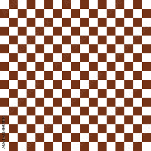 Brown White Checker Board Background Vector Illustration