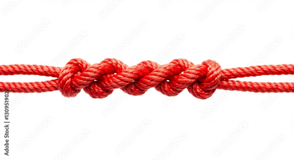 Intricate Red Rope Knot Detailed Closeup. AI Generated Intricate Red Rope Knot Detailed Closeup. AI Generated