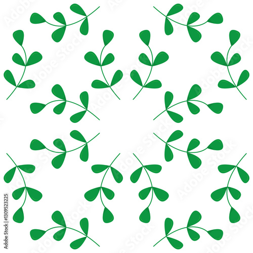 Wallpaper Mural Green leavse pattern. For poster, card, banner, discount, special offer, cover, menu, advertising. Vector illustration EPS10 
 Torontodigital.ca