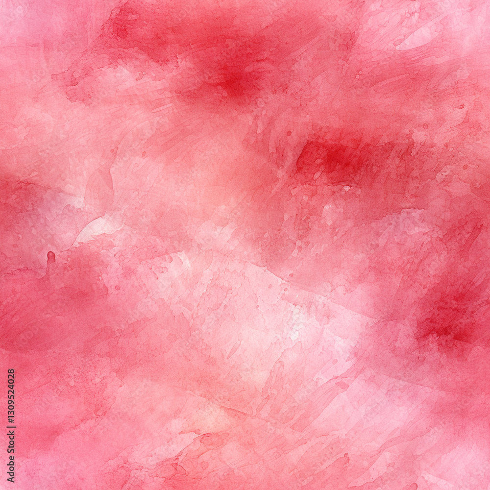 Fototapeta premium Red Abstract Watercolor, Seamless Texture