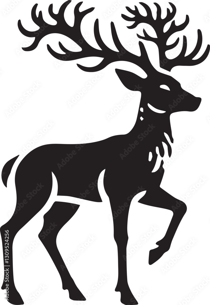 black deer silhouette vector, deer vector illustration, deer logo vector, deer vector icon, deer silhouette vector isolated on white background black deer silhouette vector, deer vector illustration, deer logo vector, deer vector icon, deer silhouette vector isolated on white background
