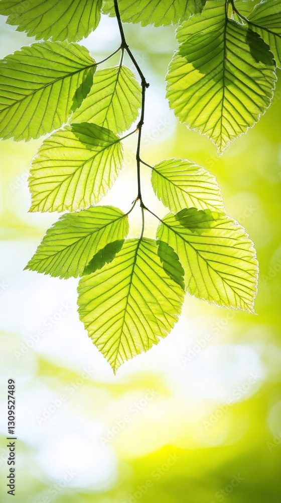 Green leaves, light flares. Natural beauty for environment, health, ecology, organic product visuals Green leaves, light flares. Natural beauty for environment, health, ecology, organic product visuals
