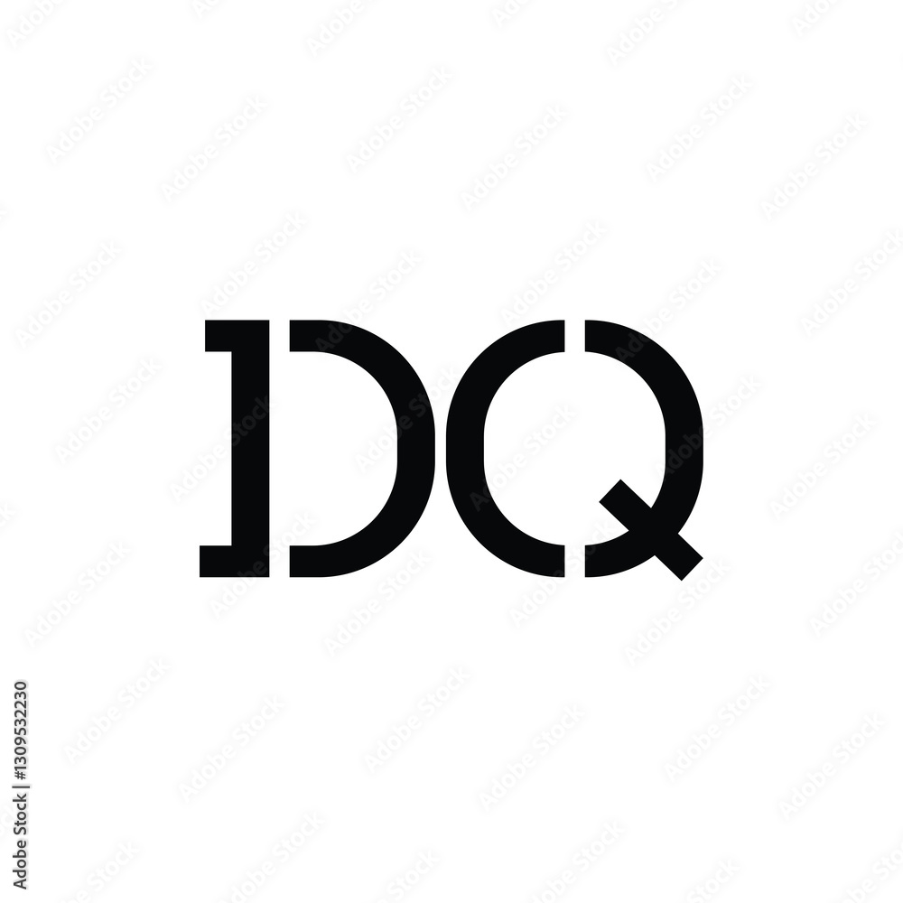DQ monogram logo design letter text name symbol monochrome logotype alphabet character simple logo DQ monogram logo design letter text name symbol monochrome logotype alphabet character simple logo