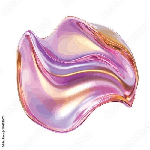 Vibrant Pink Bronze Purple Wave Fluid Holographic Ir idescent Abstract Background
