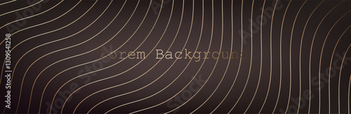 Abstract brown wave Geometrical Background Connection wave structure. Science background. Connecting dots and lines. Big data visualization and Business .mocha mousse Vector illustration