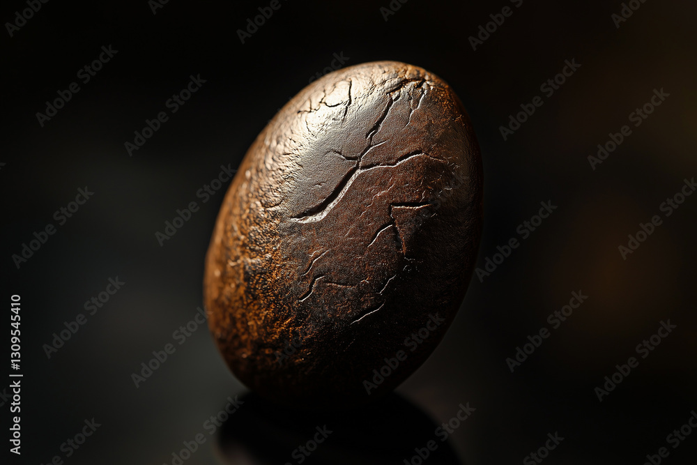 Fototapeta premium Elegant Brown Stone on Black Background