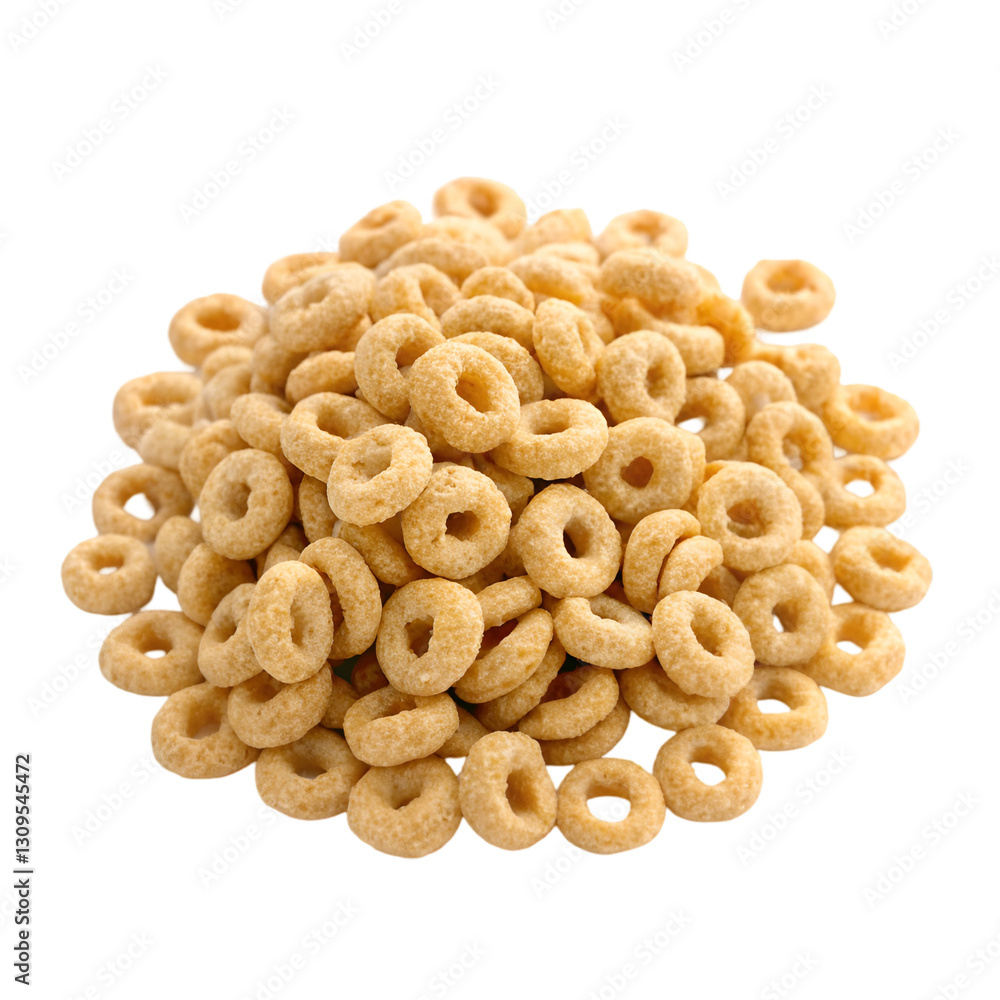 Cheerios cereal corns isolated on transparent background Cheerios cereal corns isolated on transparent background