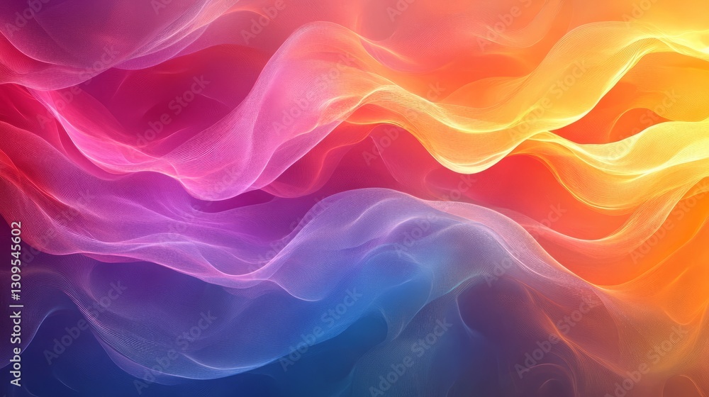 Obraz premium Abstract background with swirling rainbow colors, evoking the energy and spirit of the LGBT community