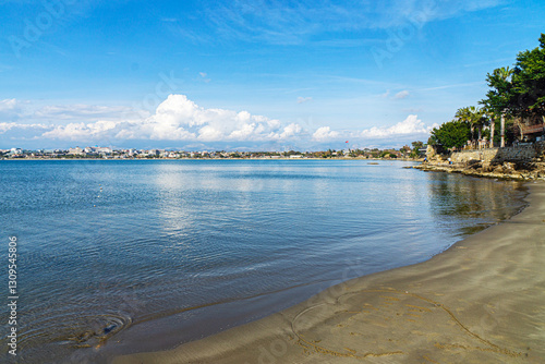 Fototapeta Naklejka Na Ścianę i Meble -  The scenic views of Side marina with Apollon Temple and Nar Beach