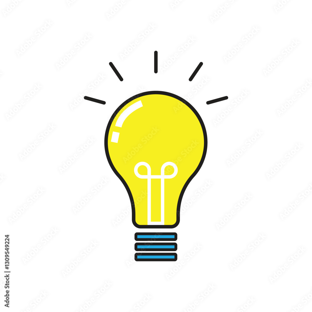 light bulb with a minimalistic design, symbolizing creativity, innovation, and bright ideas light bulb with a minimalistic design, symbolizing creativity, innovation, and bright ideas