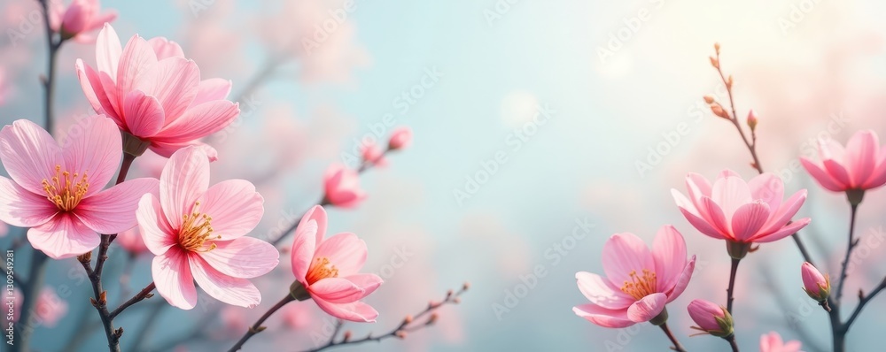 Abstract pastel spring blooms, soft lines, light airy feel , subtle, airy Abstract pastel spring blooms, soft lines, light airy feel , subtle, airy