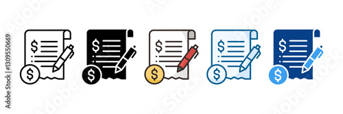 Compensation Settlement  Icon Set Multiple Style Collection