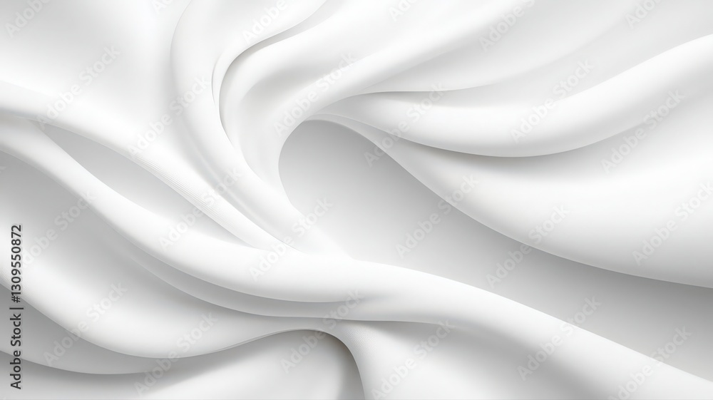Obraz premium Abstract White Fabric Texture: Smooth Draped Cloth Background