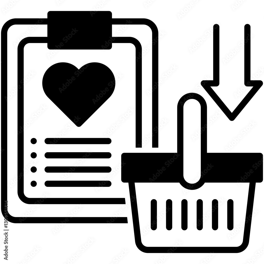 Obraz premium Wishlist Add icon