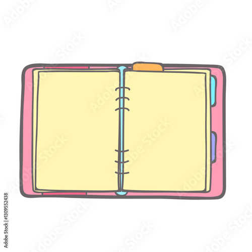 Wallpaper Mural Hand-Drawn Pastel Notebook Illustration, Cute Planner Design Torontodigital.ca