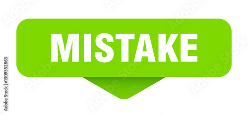 mistake sticker. mistake sign on transparent background