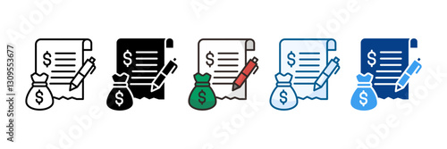 Compensation Claim  Icon Set Multiple Style Collection