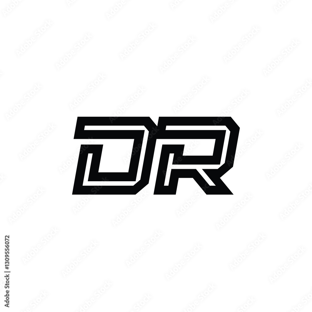 DR monogram logo design letter text name symbol monochrome logotype alphabet character simple logo DR monogram logo design letter text name symbol monochrome logotype alphabet character simple logo