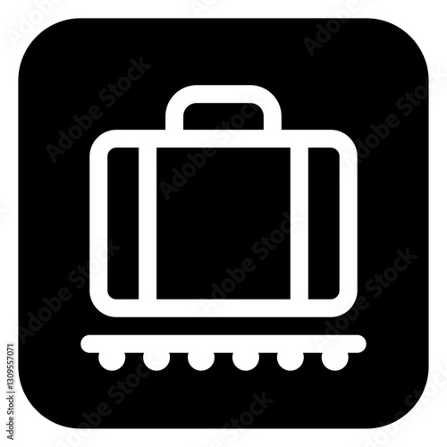 luggage claim solid icon