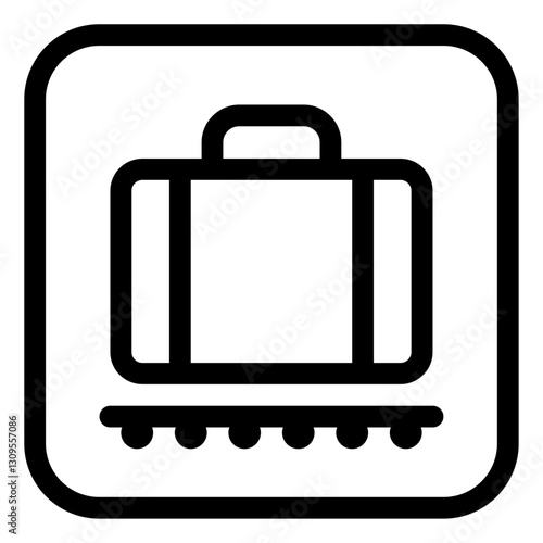 luggage claim line icon 