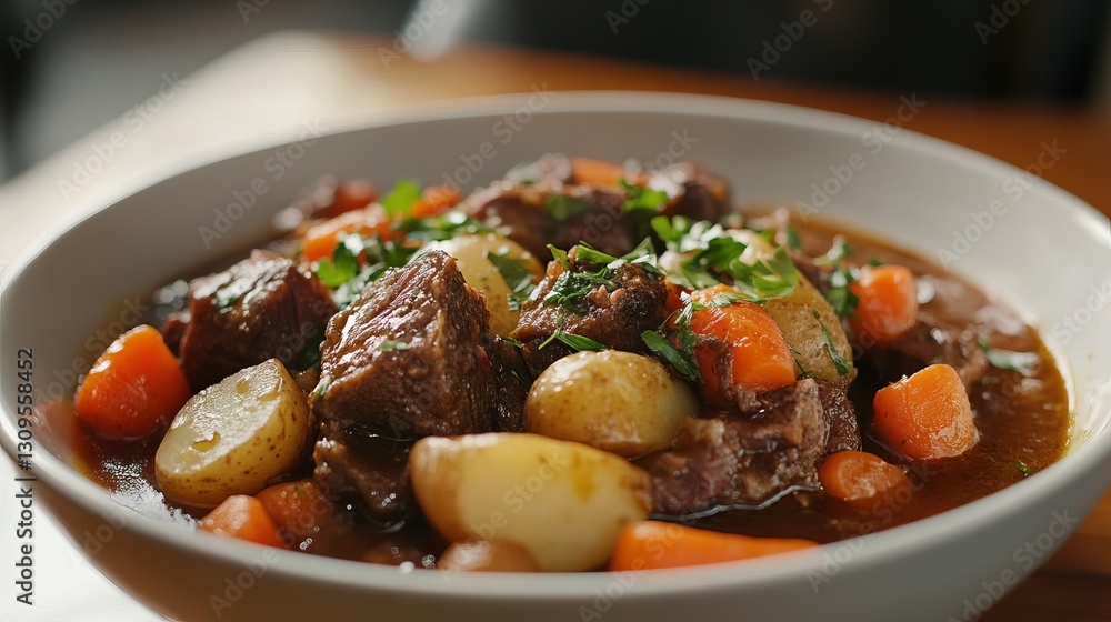 Delicious Beef Stew Recipe Homemade Winter Food Warm Comforting Hearty Meal Brown Gravy Potatoes Carrots Onions Herbs Aromatic Spices Slow Cooked Delicious Beef Stew Recipe Homemade Winter Food Warm Comforting Hearty Meal Brown Gravy Potatoes Carrots Onions Herbs Aromatic Spices Slow Cooked
