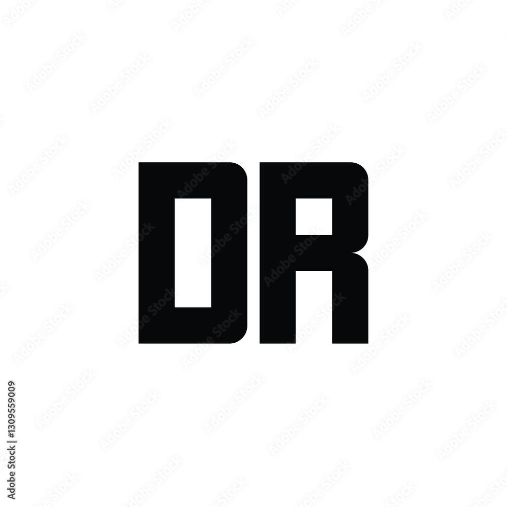 DR monogram logo design letter text name symbol monochrome logotype alphabet character simple logo DR monogram logo design letter text name symbol monochrome logotype alphabet character simple logo