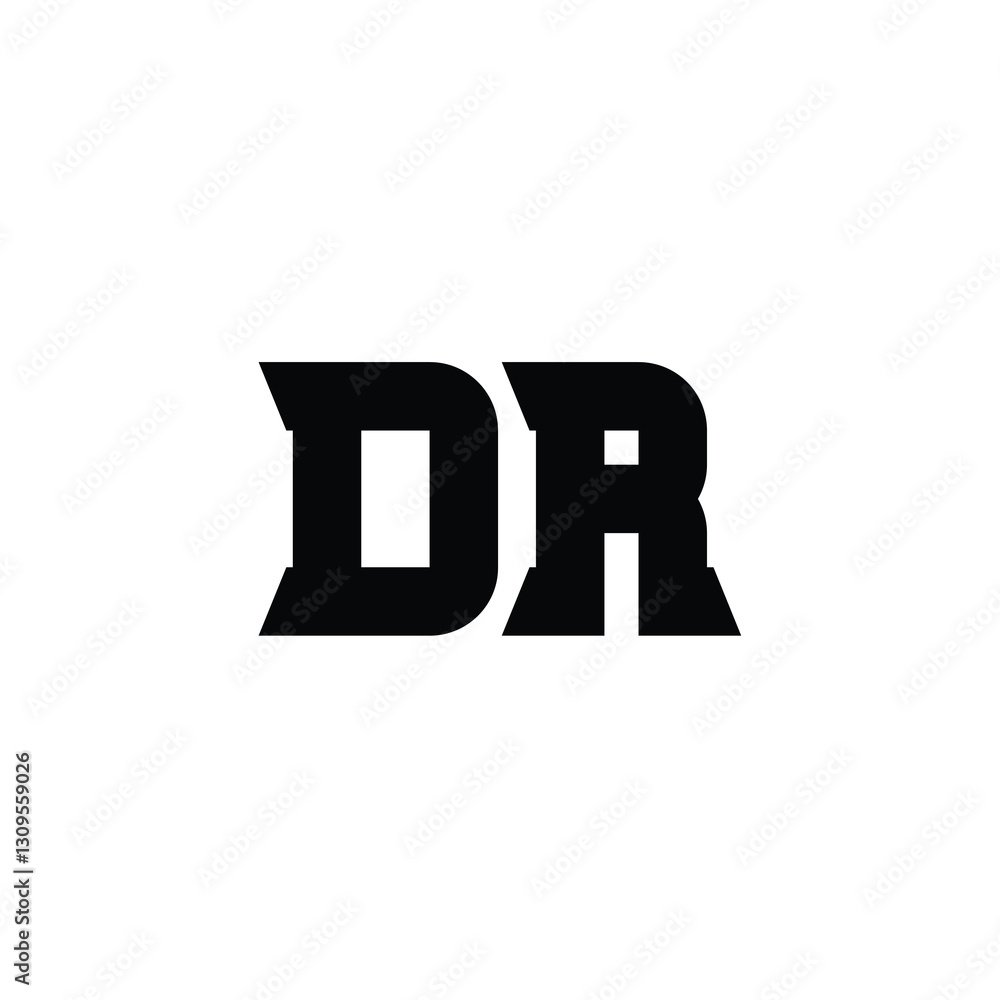 DR monogram logo design letter text name symbol monochrome logotype alphabet character simple logo DR monogram logo design letter text name symbol monochrome logotype alphabet character simple logo