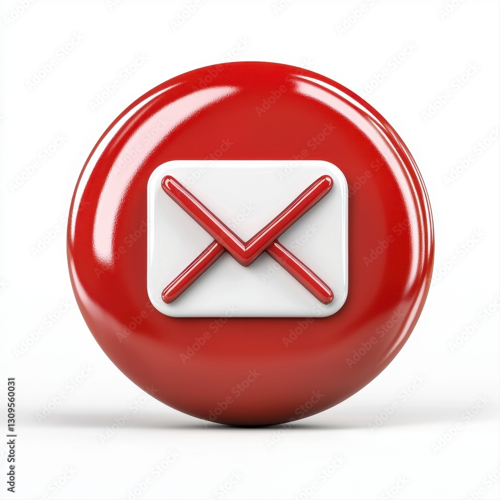 Bold red button featuring a clean white x icon, ideal for user interface design and interactive applications