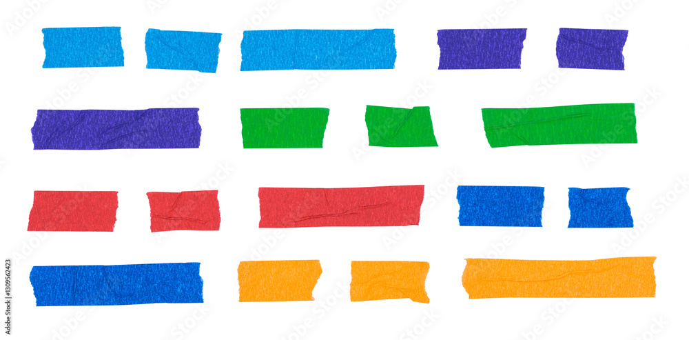 A set of colorful masking tape elements A set of colorful masking tape elements