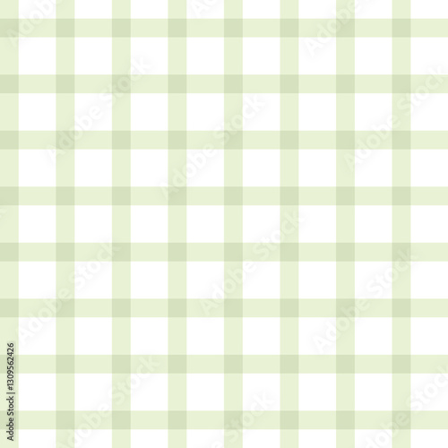 Gingham seamless vector pattern. Tartan check for tablecloths, napkins, clothes, packaging, for the Easter holiday. Cozy cute childish background in pastel green palette.