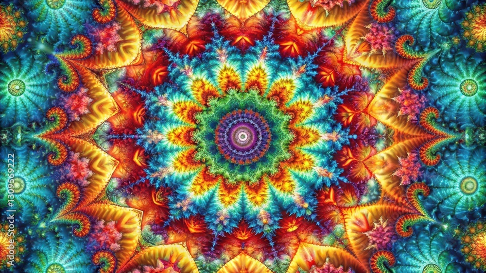 Intricate abstract fractal pattern resembling a colorful kaleidoscope with swirling shapes and vibrant colors, colorful patterns, mesmerizing visuals Intricate abstract fractal pattern resembling a colorful kaleidoscope with swirling shapes and vibrant colors, colorful patterns, mesmerizing visuals