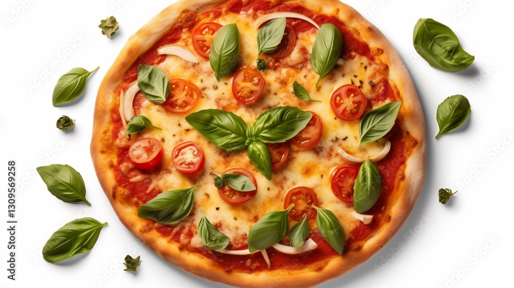 Delicious Margherita Pizza for overhead shot. (1) Delicious Margherita Pizza for overhead shot. (1)