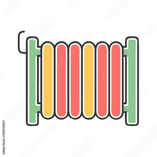 Colorful radiator, heating appliance for winter warmth