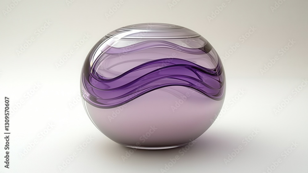 Obraz premium Abstract Glass Sphere on Light Background