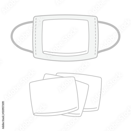 マスク内側　ガーゼ取り替え