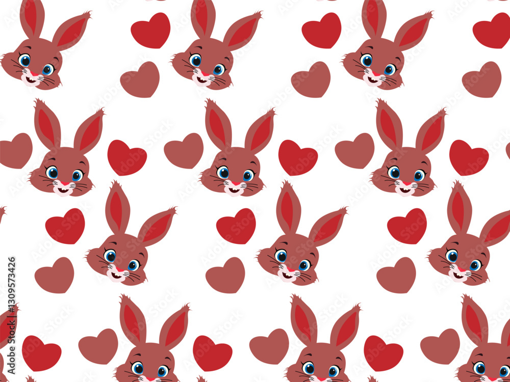 seamless pattern cute pink bunny seamless pattern cute pink bunny
