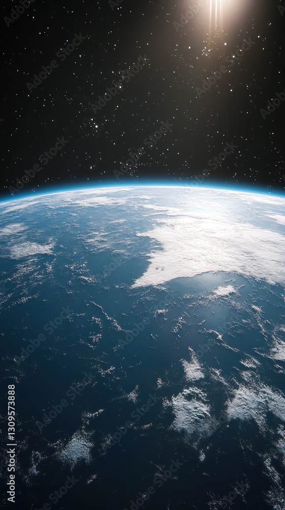 Fototapeta premium Earthrise: A Celestial View of Our Planet