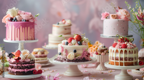 Wallpaper Mural wedding cake with candles Torontodigital.ca